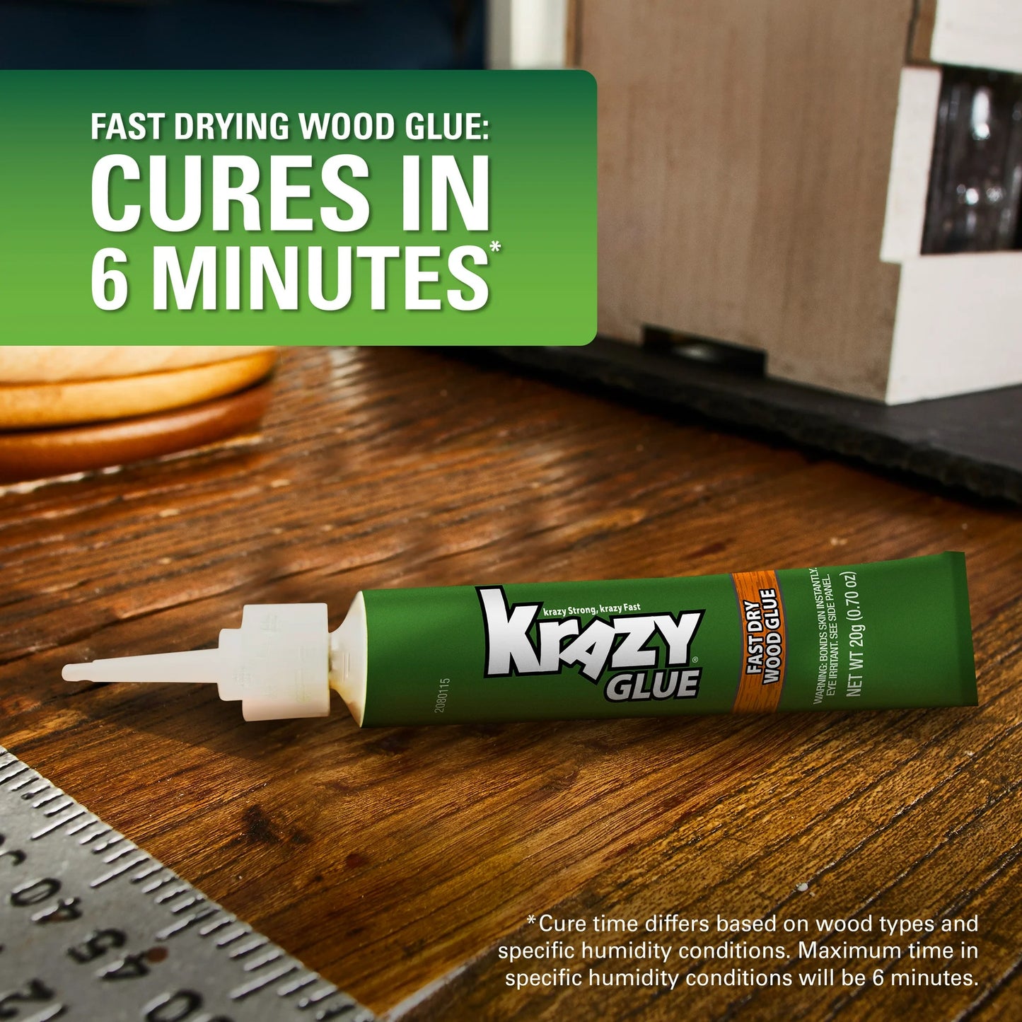 Krazy Glue Fast Drying Wood Glue, 20g, 1 Count