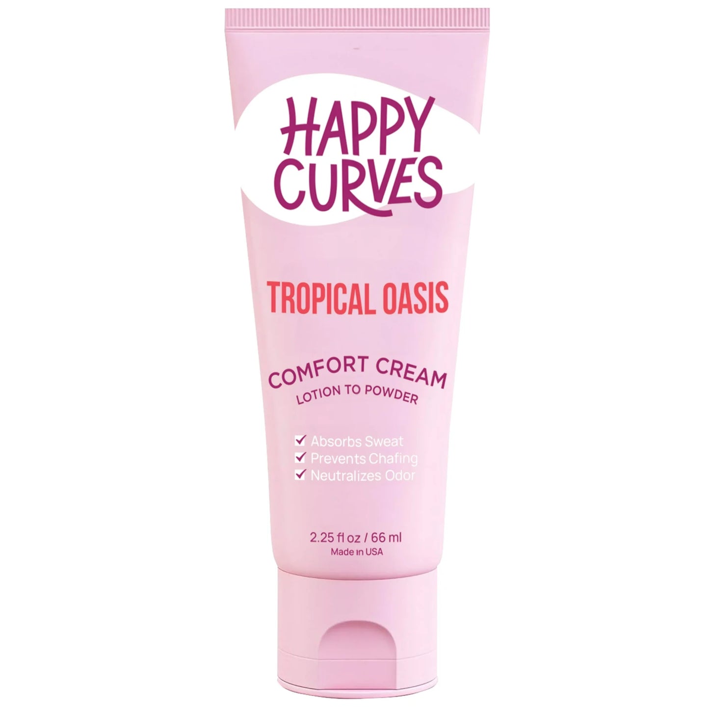 Happy Curves Comfort Cream, Aluminum Free Whole Body Deodorant for Women, Tropical Oasis, 2.25 oz