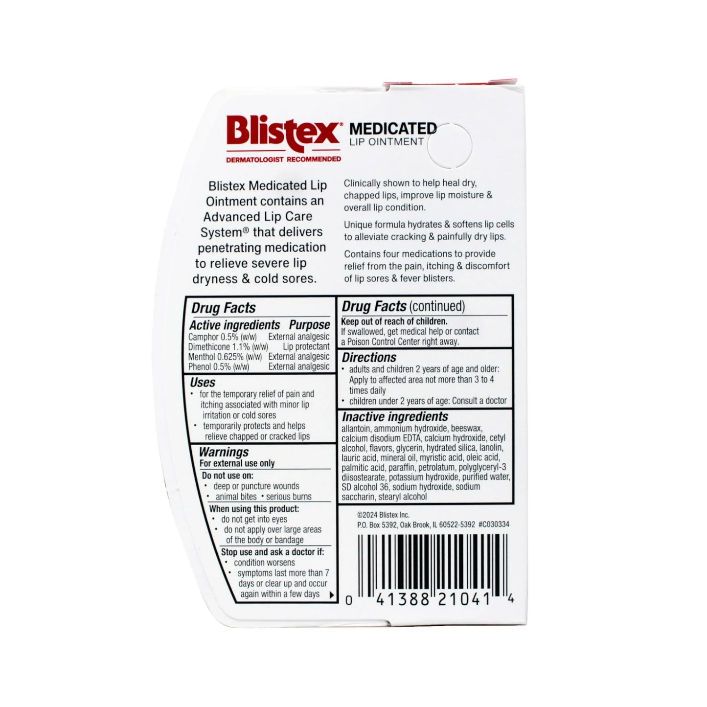 Blistex Lip Ointment Medicated 0.35 oz