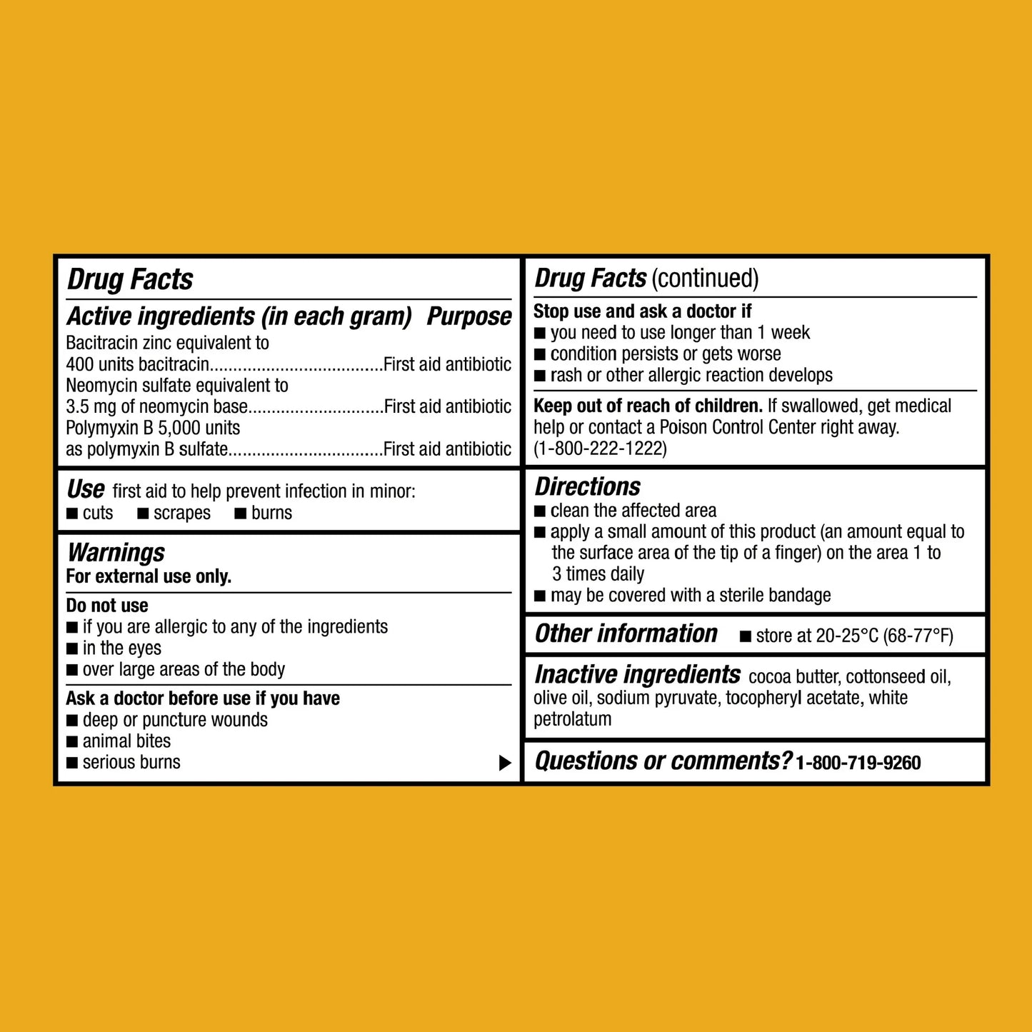 Equate First Aid Triple Antibiotic Ointment, Infection Protection, 2 oz, 2 Pack