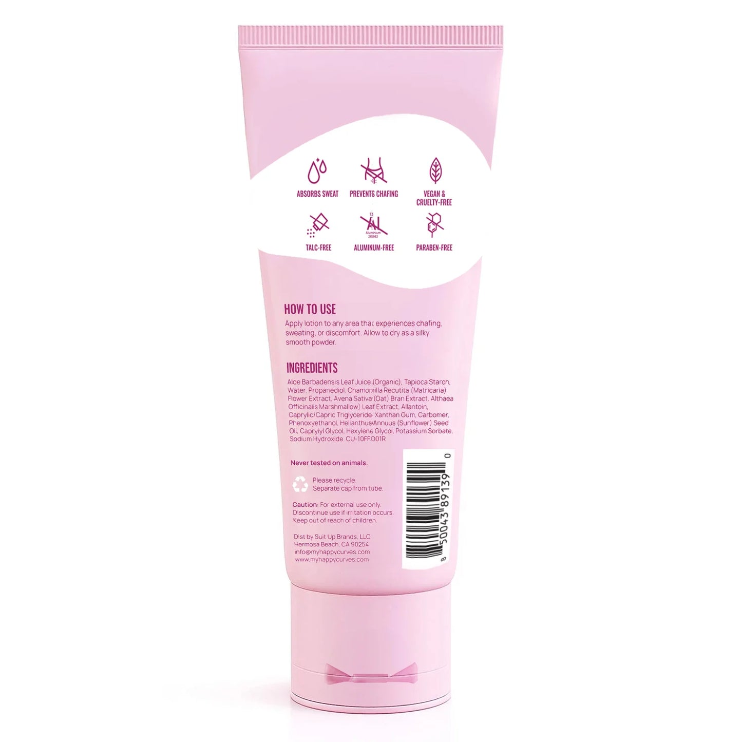 Happy Curves Comfort Cream, Aluminum Free Whole Body Deodorant for Women, Tropical Oasis, 2.25 oz