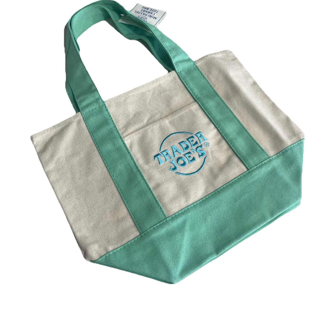 Trader Joe's Mini Pastel Canvas Tote Bags - All Colours