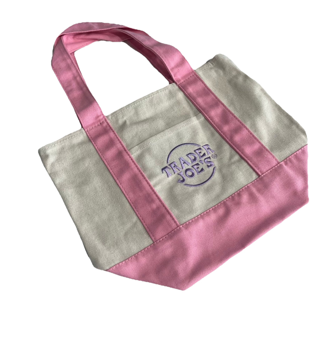 Trader Joe's Mini Pastel Canvas Tote Bags - All Colours