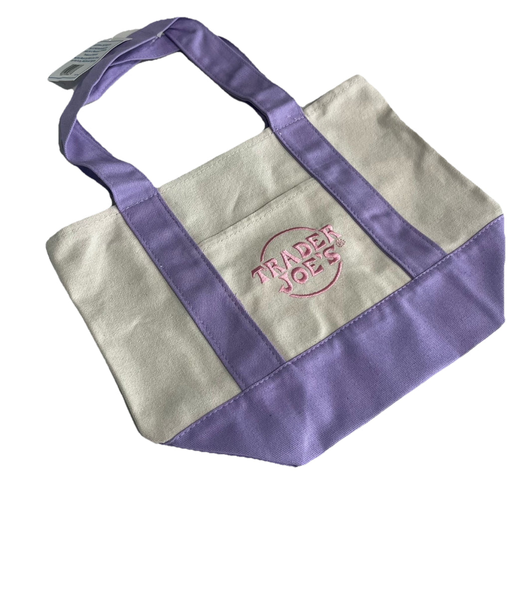 Trader Joe's Mini Pastel Canvas Tote Bags - All Colours