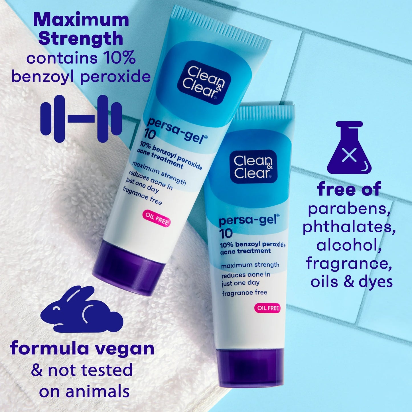 Clean & Clear Persa-Gel 10 Acne Gel, 10% Benzoyl Peroxide, 1 fl. oz